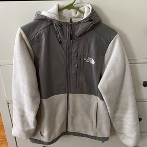 White Northface Zip Jacket with Hood!
